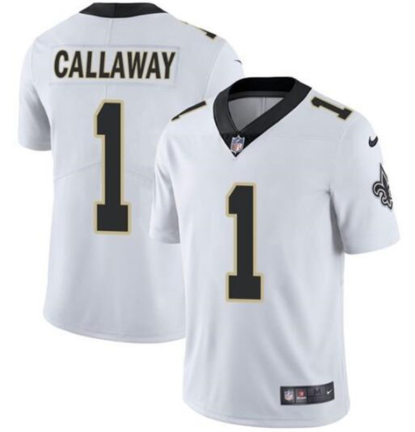 Men's New Orleans Saints Saints #1 Marquez Callaway 2021 White Vapor Untouchable Limited Stitched Jersey Men's New Orleans Saints Saints #1 Marquez Callaway 2021 White Vapor Untouchable Limited Stitched Jersey